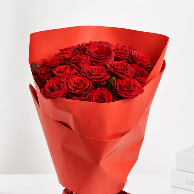 Fresh 19 Red Roses Grand Prix Bouquet arranged by FaVish Blooms for love, anniversary, and special occasions