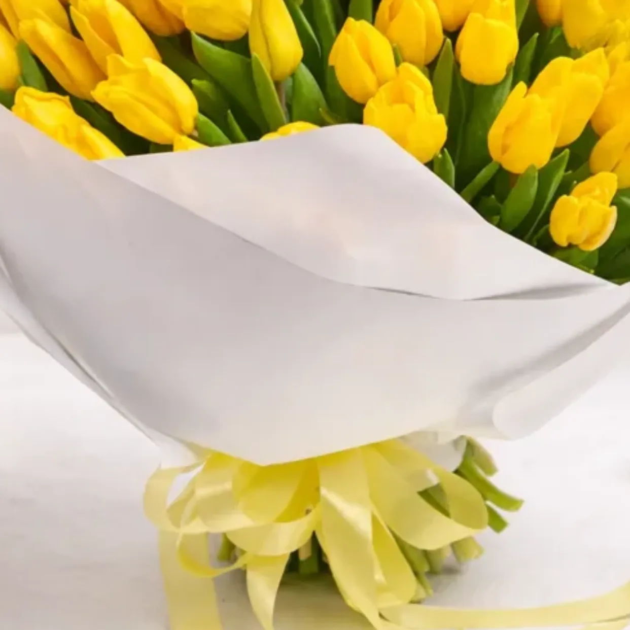 101 Yellow Tulip Bouquet