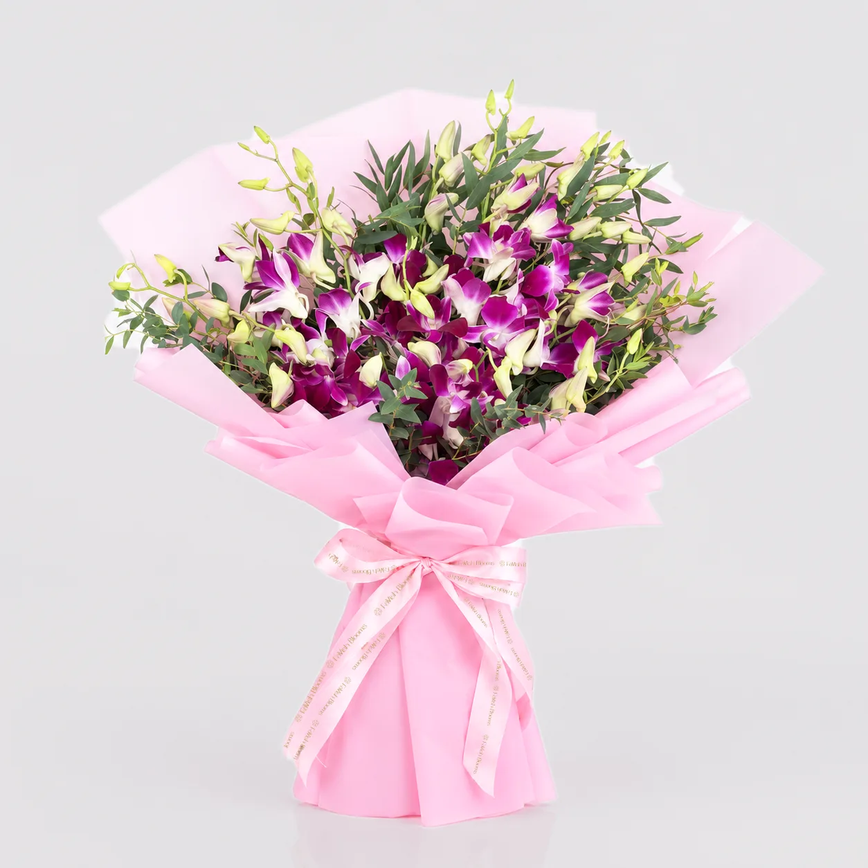 Purple Grace 9 Orchids Bouquet