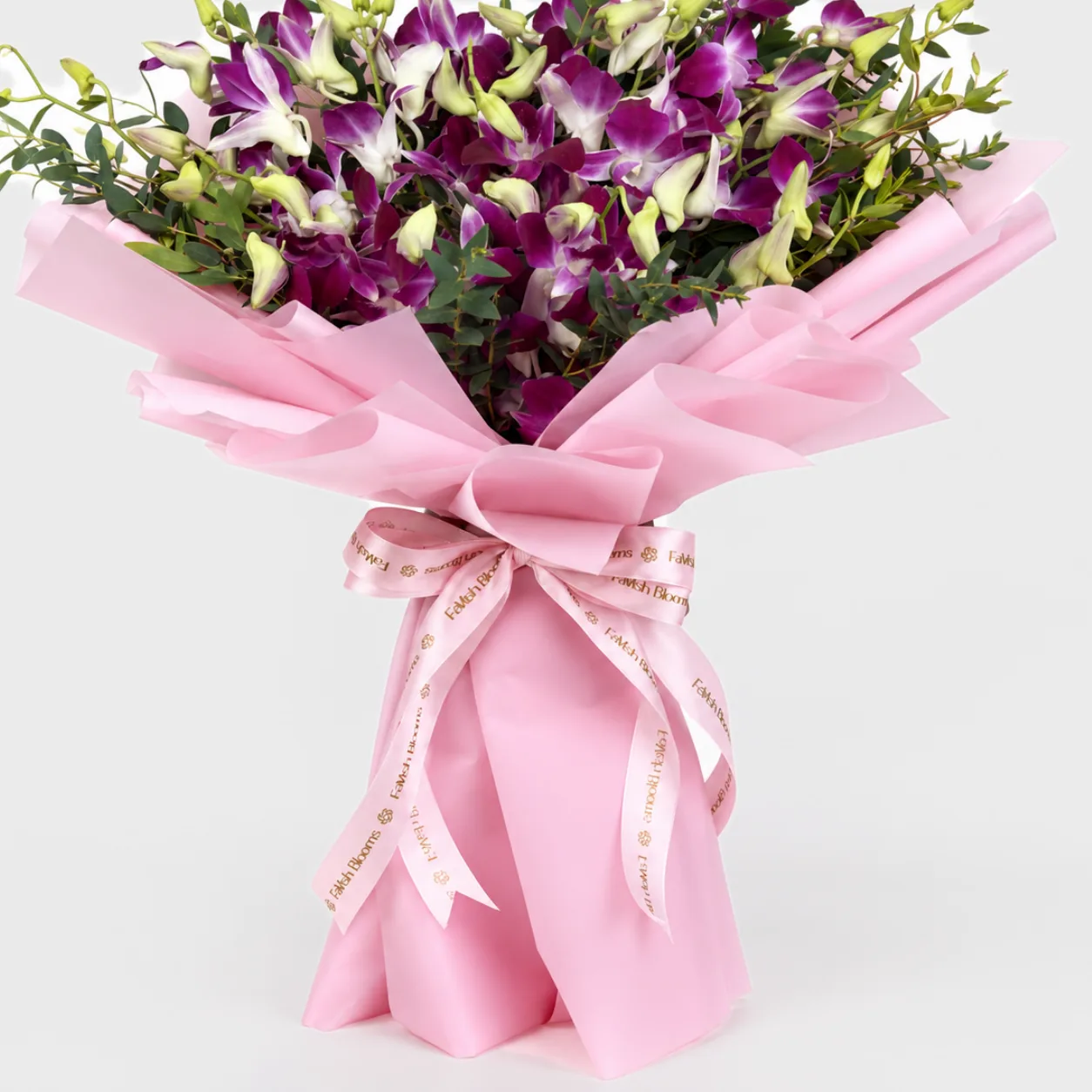 Purple Grace 9 Orchids Bouquet
