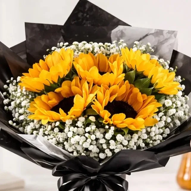 Elegant yellow floral bouquet designed for bright celebrations and special gifting.