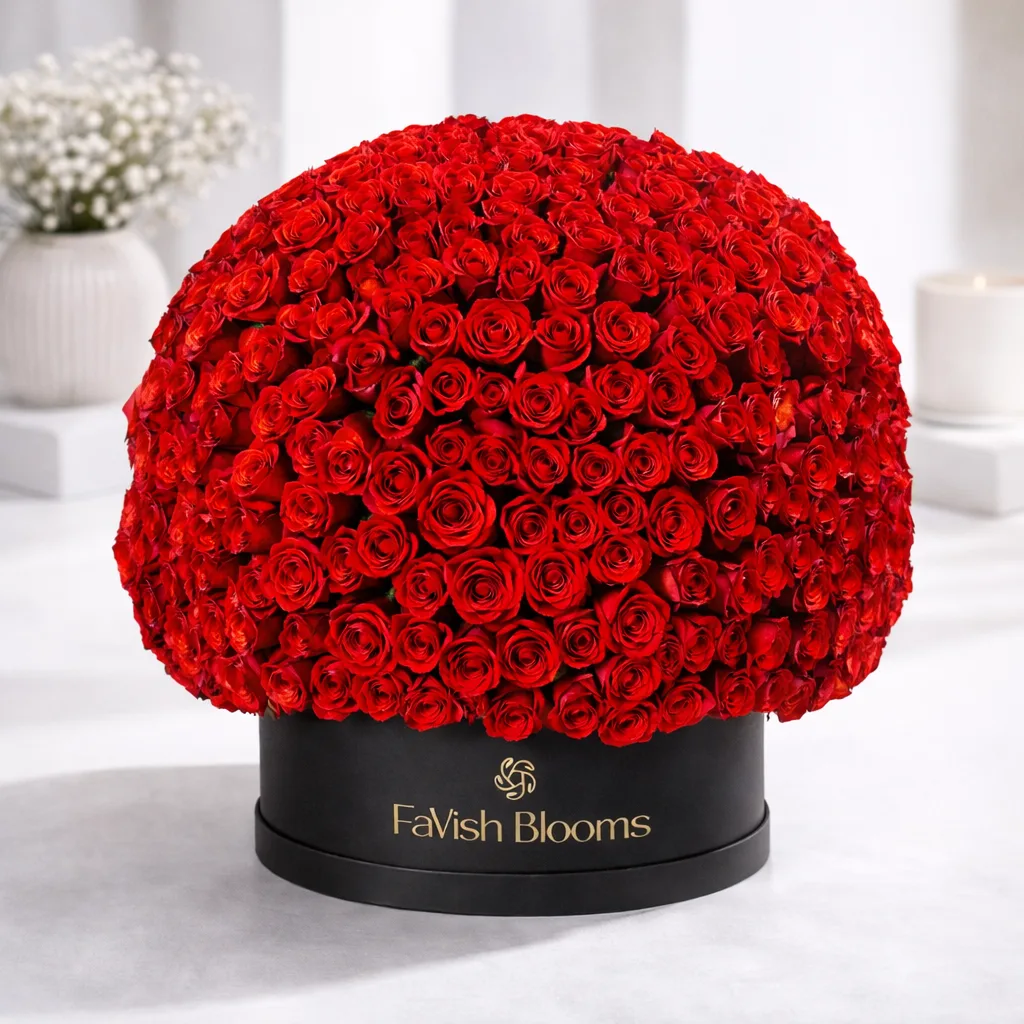 A Year of Love – 365 Red Roses Hat Box