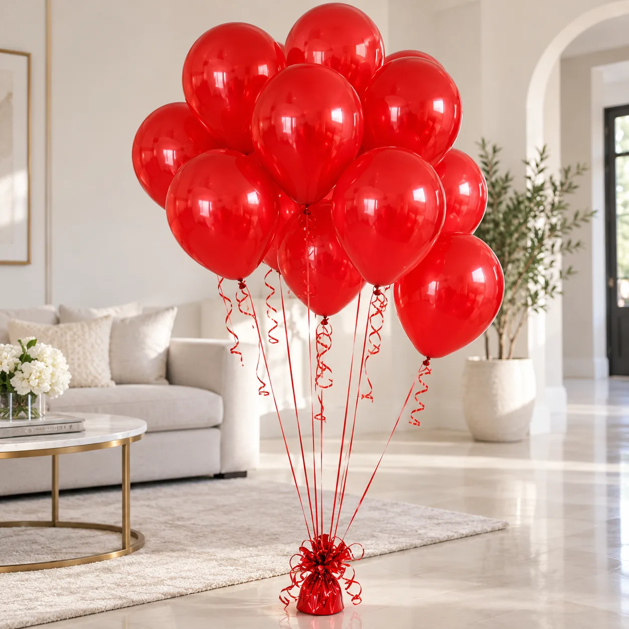 Red Latex Helium Balloons Set for Birthday Celebration in Dubai