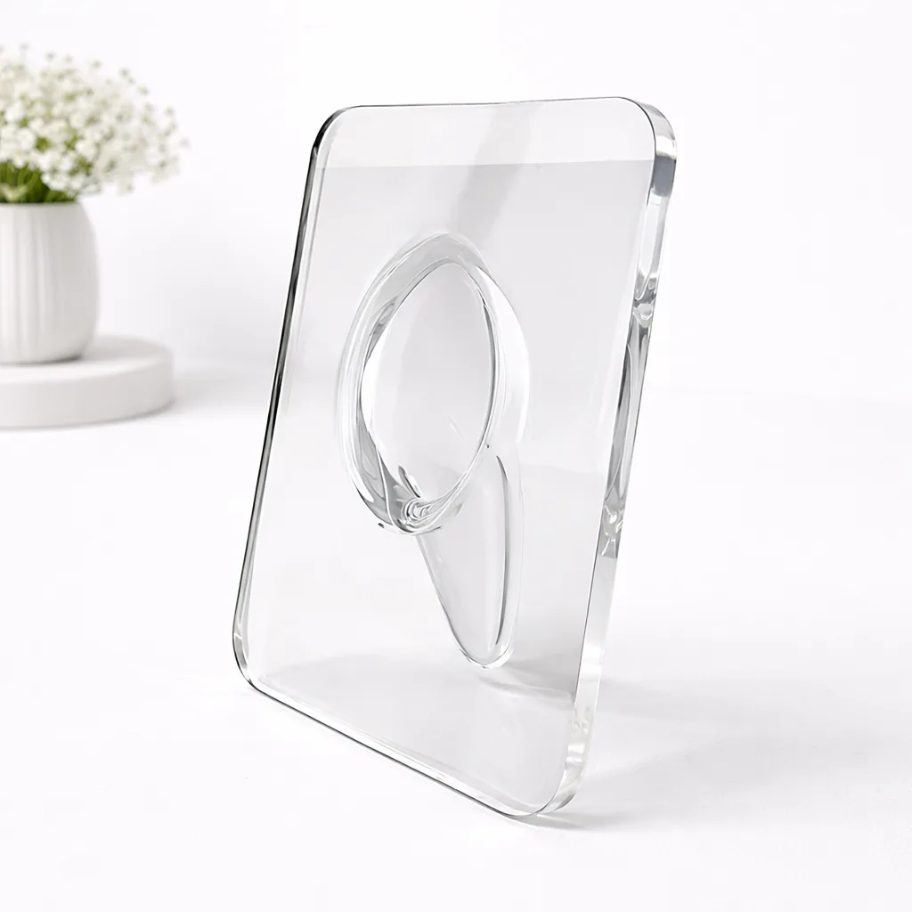 Premium Transparent Acrylic Vase Stand for Desk Styling