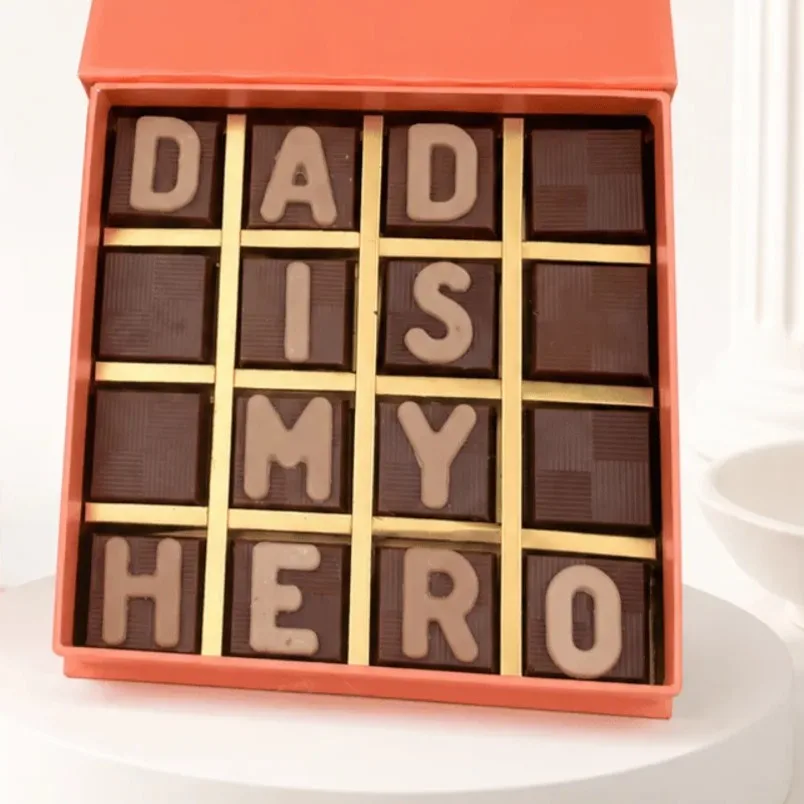 Dad Is My Hero Luxury Chocolate Box by FaVish Blooms