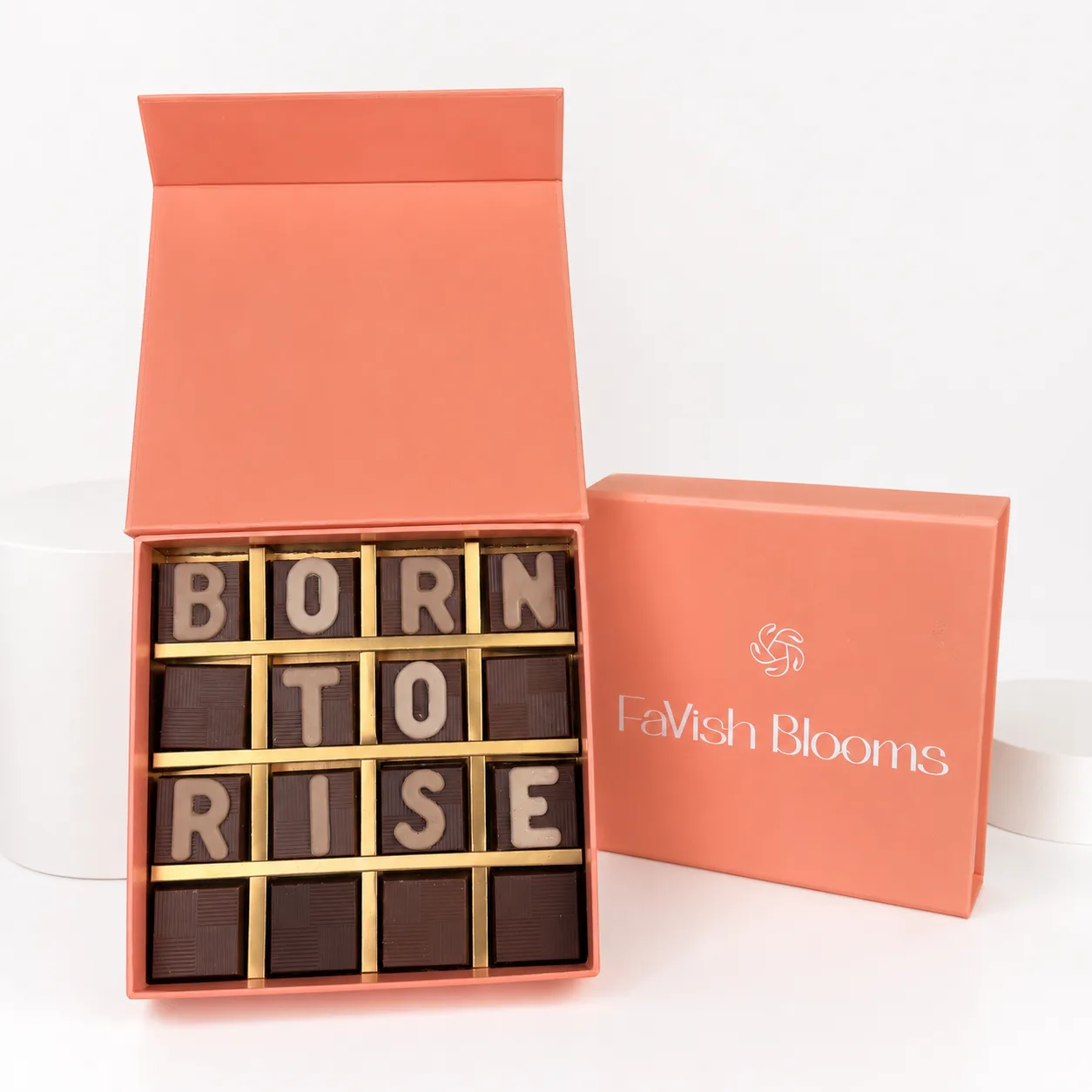 Luxury “Born To Rise” chocolate gift box by FaVish Blooms