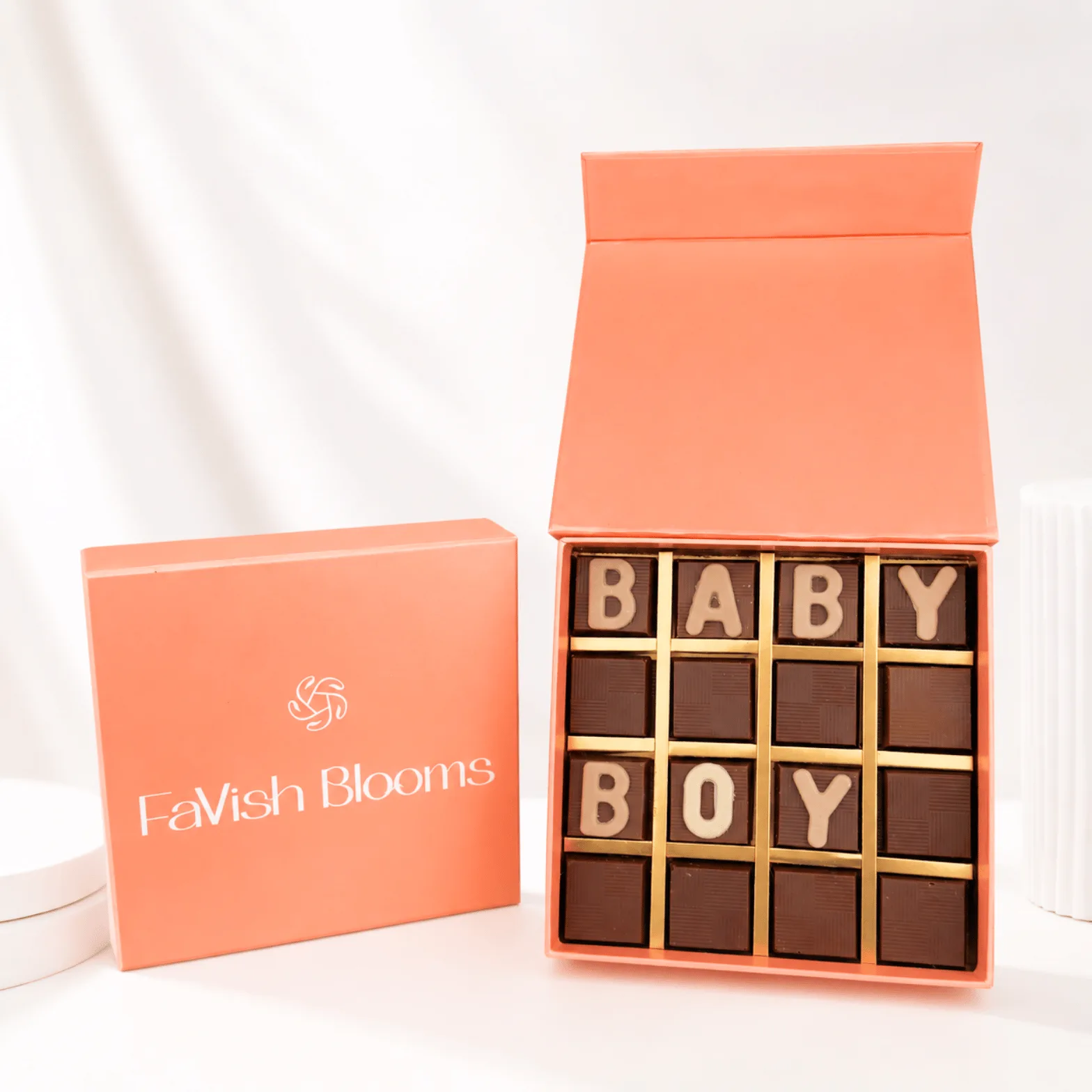Welcome Baby Boy Flower & Teddy Tray