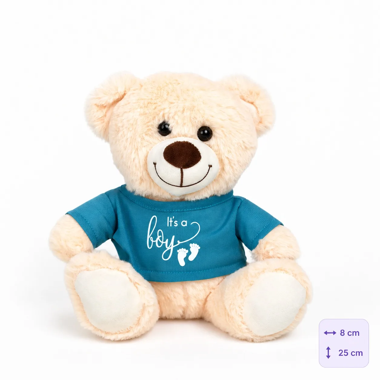 Welcome Baby Boy Flower & Teddy Tray