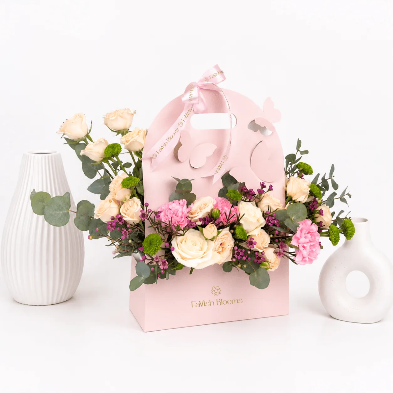 Butterfly Blush Floral Handbag