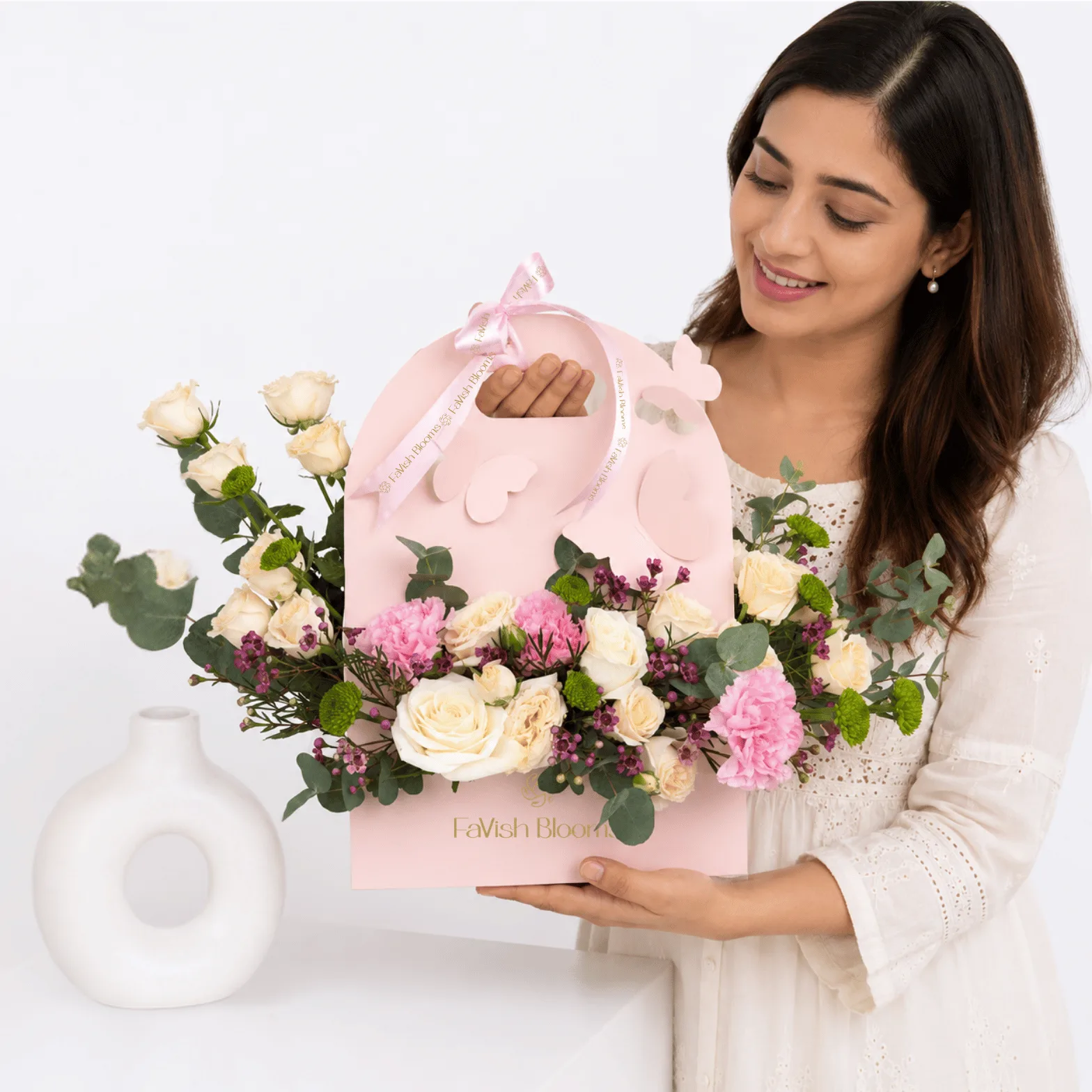 Butterfly Blush Floral Handbag