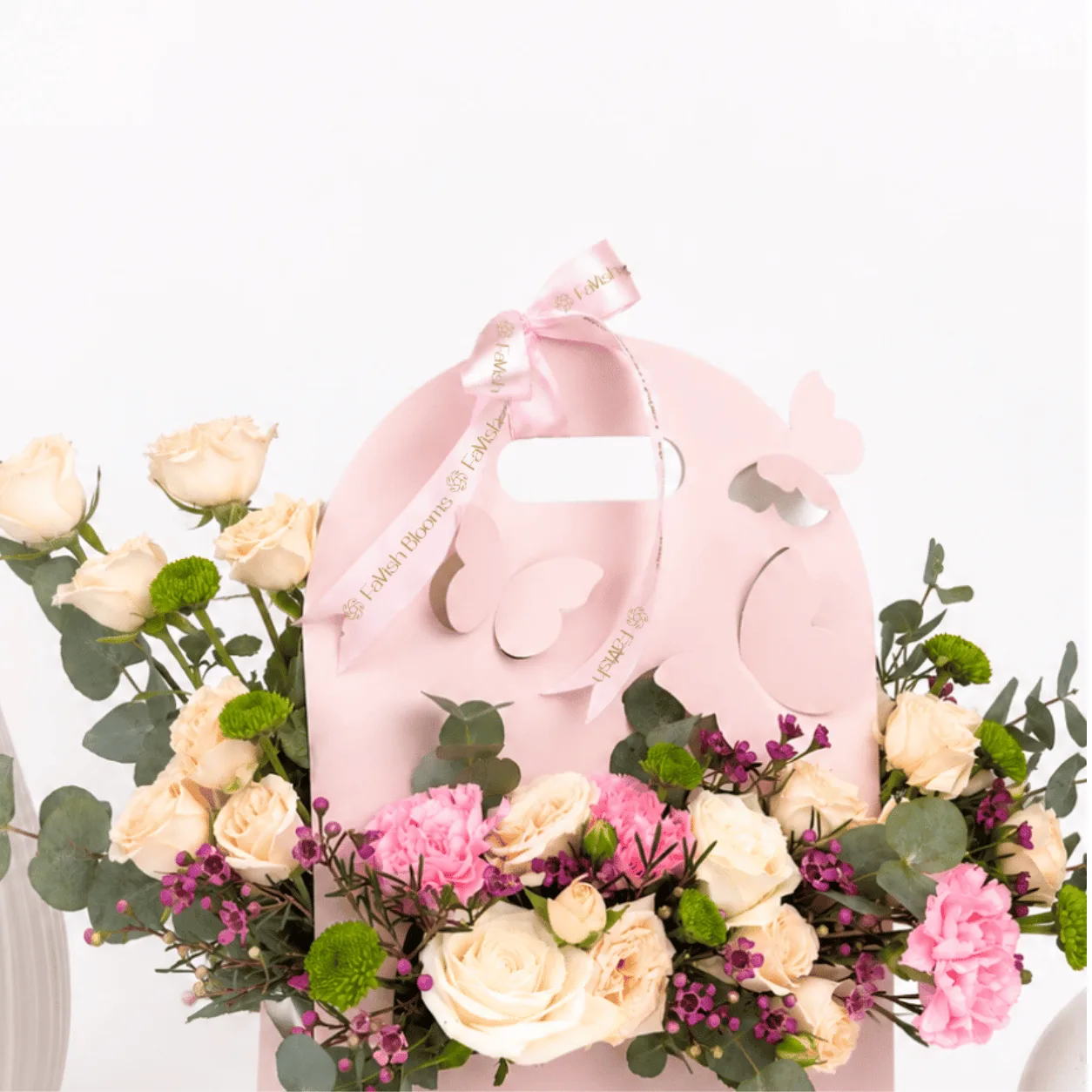 Butterfly Blush Floral Handbag