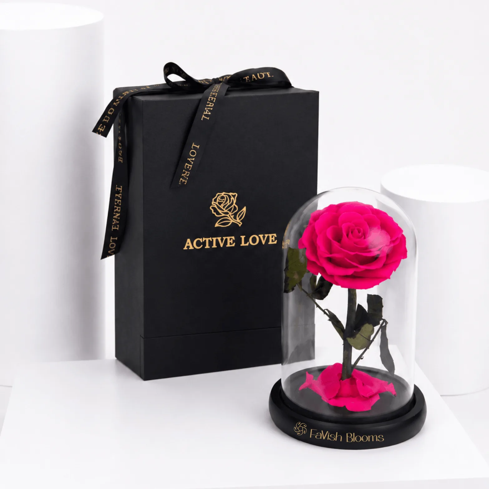Pink Infinity Rose Designer Dome