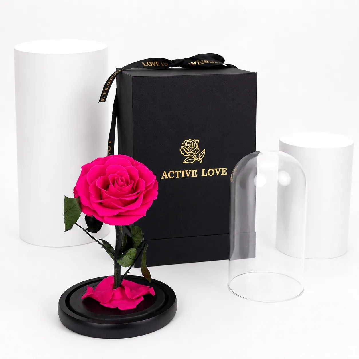 Pink Infinity Rose Designer Dome