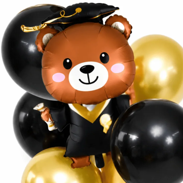 Graduation Celebration Teddy Balloon Set