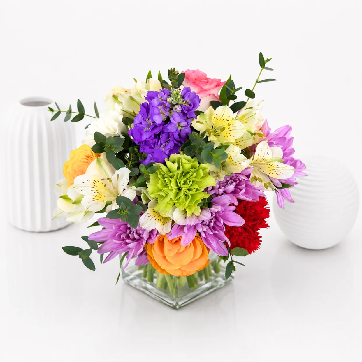 Colourful Happiness Mixed Flower Vase