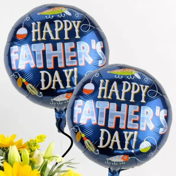 Sunshine floral vase with Father’s Day balloons, perfect gift for dad in Dubai