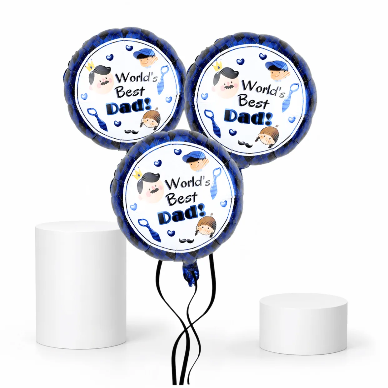 World’s Best Dad Helium Balloon Trio