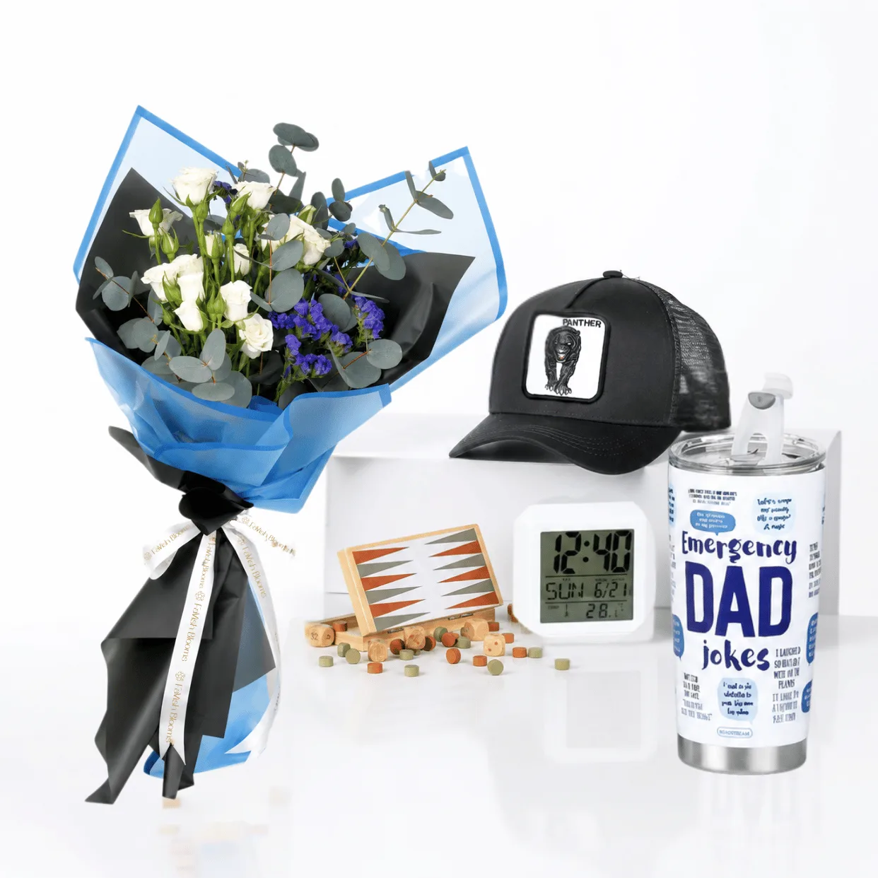 The Coolest Dad Gift Set with Floral Bouquet