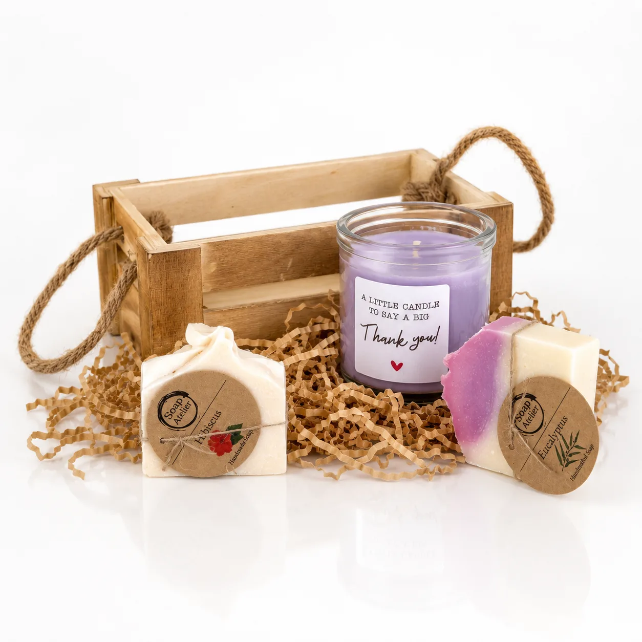 Thank You Candle & Handmade Soap Gift Set