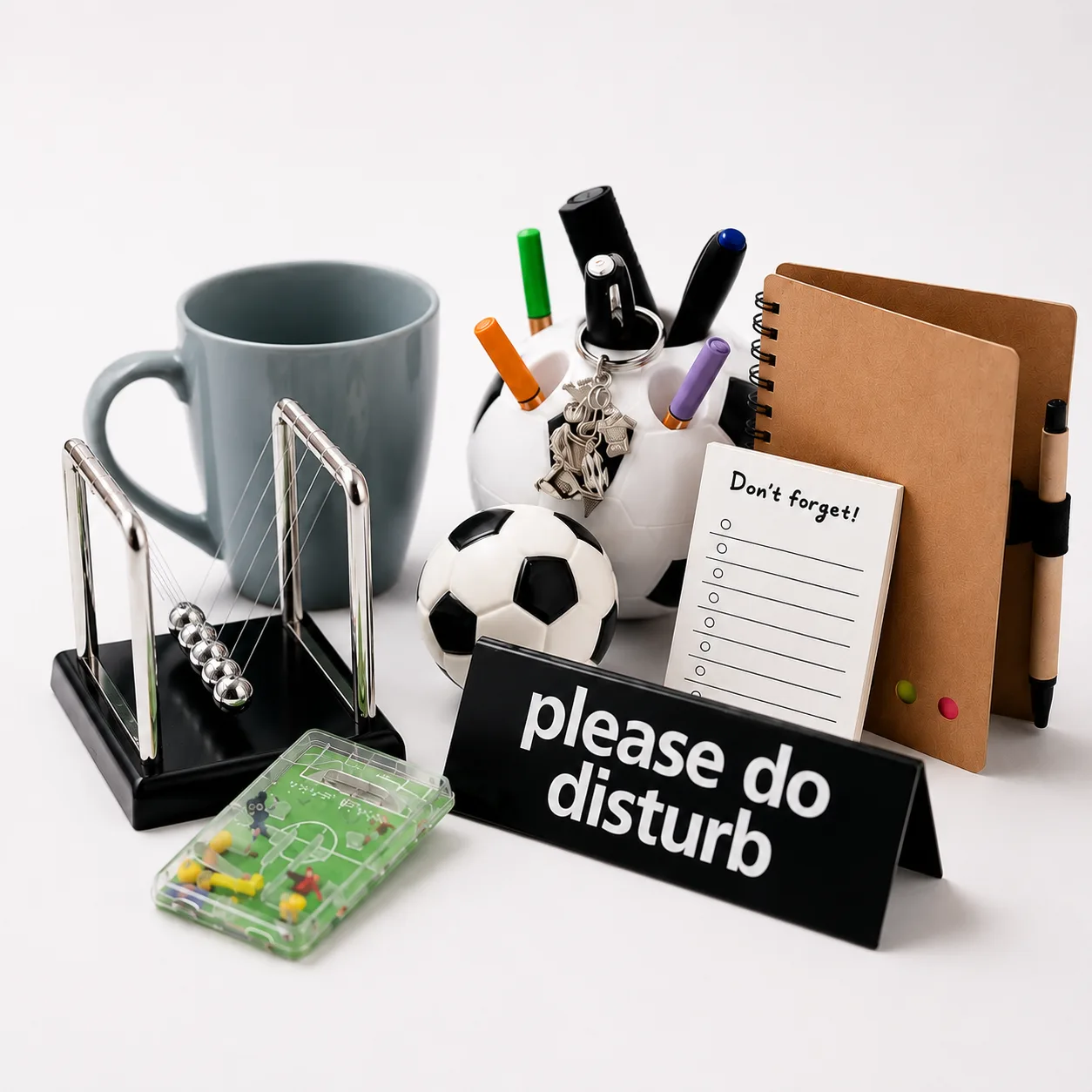 Football Fan Office Gift Set with desk accessories for sports lovers