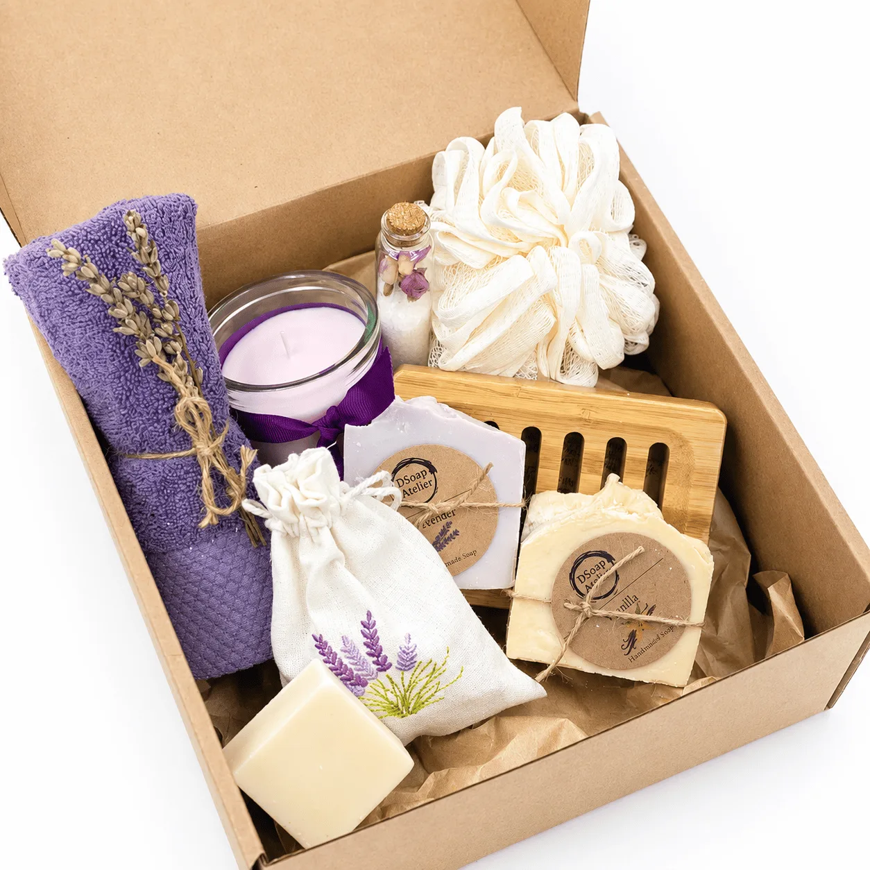 Calming Lavender Spa Kit — Self-Care Gift Set