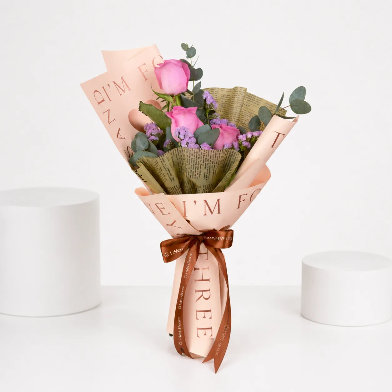 Elegant cake and pink roses combo gift for anniversaries and special occasions