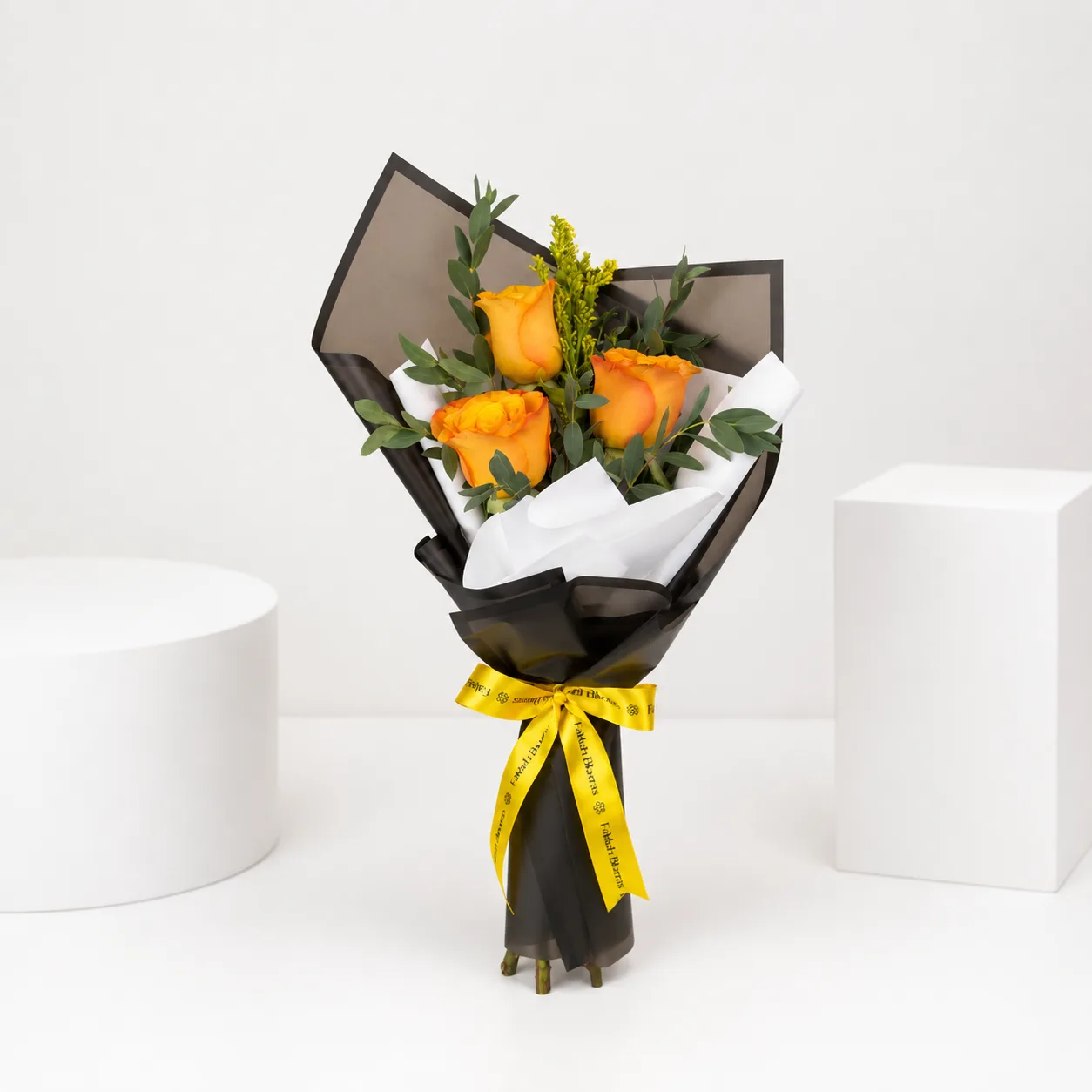 Elegant cake and orange roses combo gift for anniversaries and special occasions