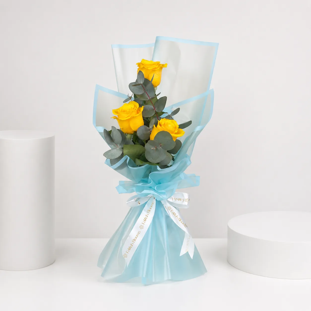 Elegant cake and yellow roses combo gift for congratulations and special occasions