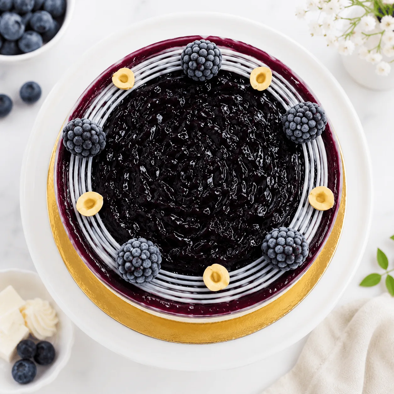 Premium Blueberry Dream Cheesecake by FaVish Blooms Dubai for sweet gifting
