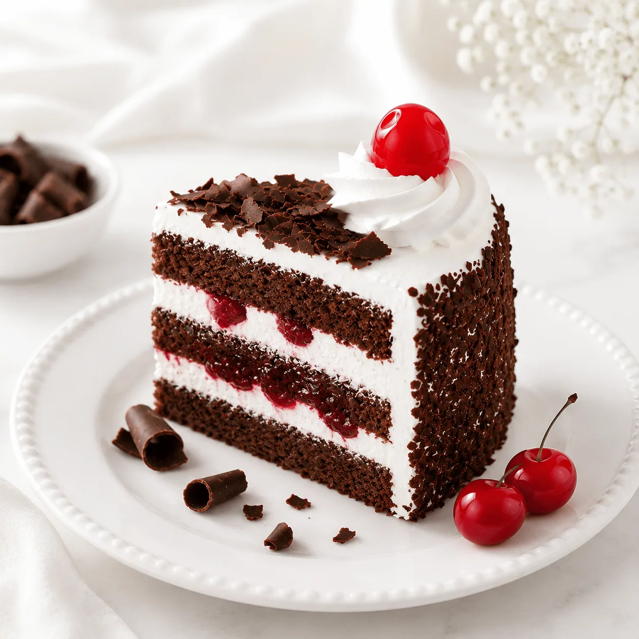 Elegant mini black forest cake for special occasions and dessert lovers