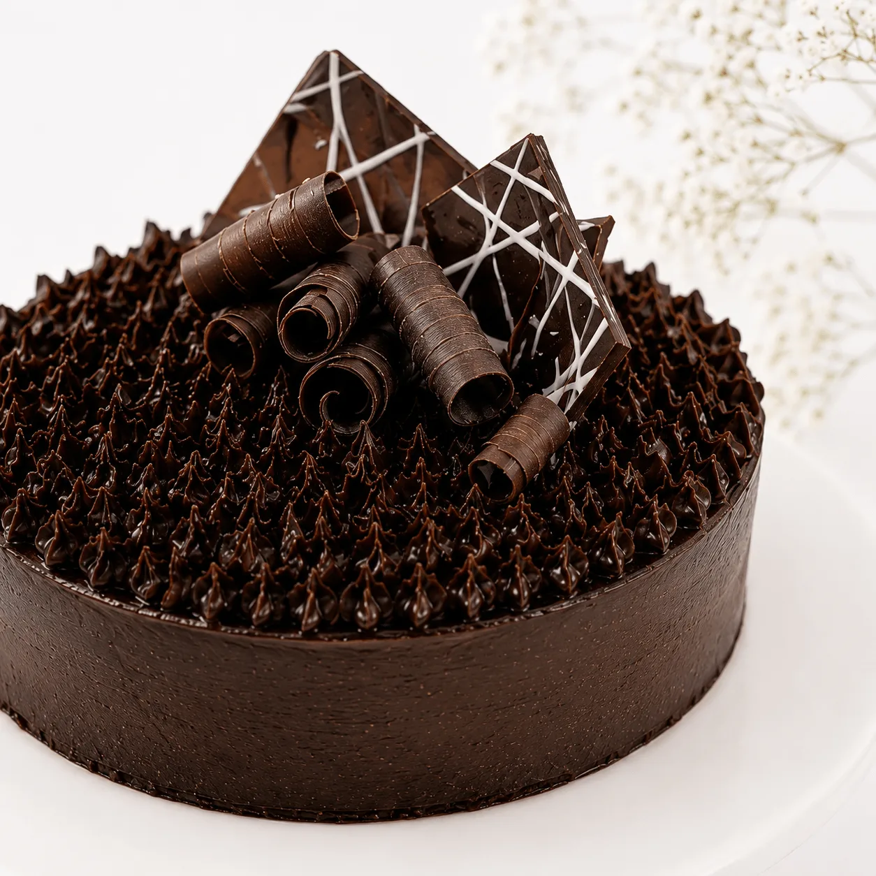Elegant mini brownie chocolate cake for special occasions and dessert lovers