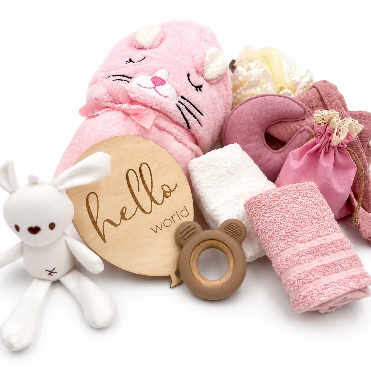 Baby girl hamper in Dubai by FaVish Blooms for newborn celebrations