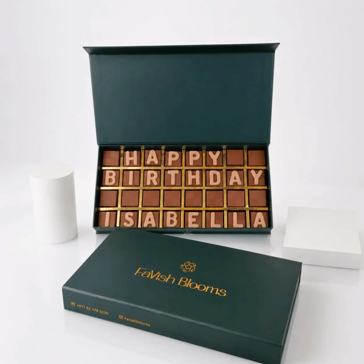 Happy Birthday Custom Name Chocolate Box 32 Pcs