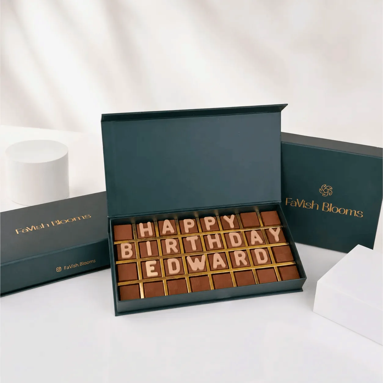 Custom Name Birthday Chocolate Box 32 Pcs
