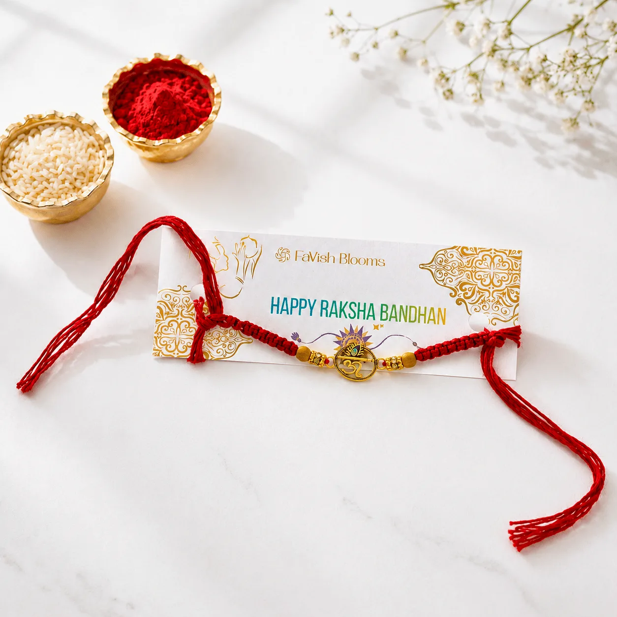 Rakhi Sweets Premium Gift Box with traditional Indian mithai and festive Rakhi