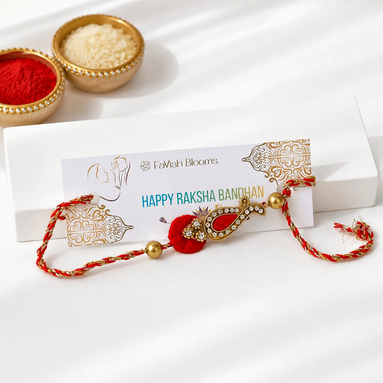 Luxury Rakhi Sweets Gift Box with Ganesha Idol for gifting