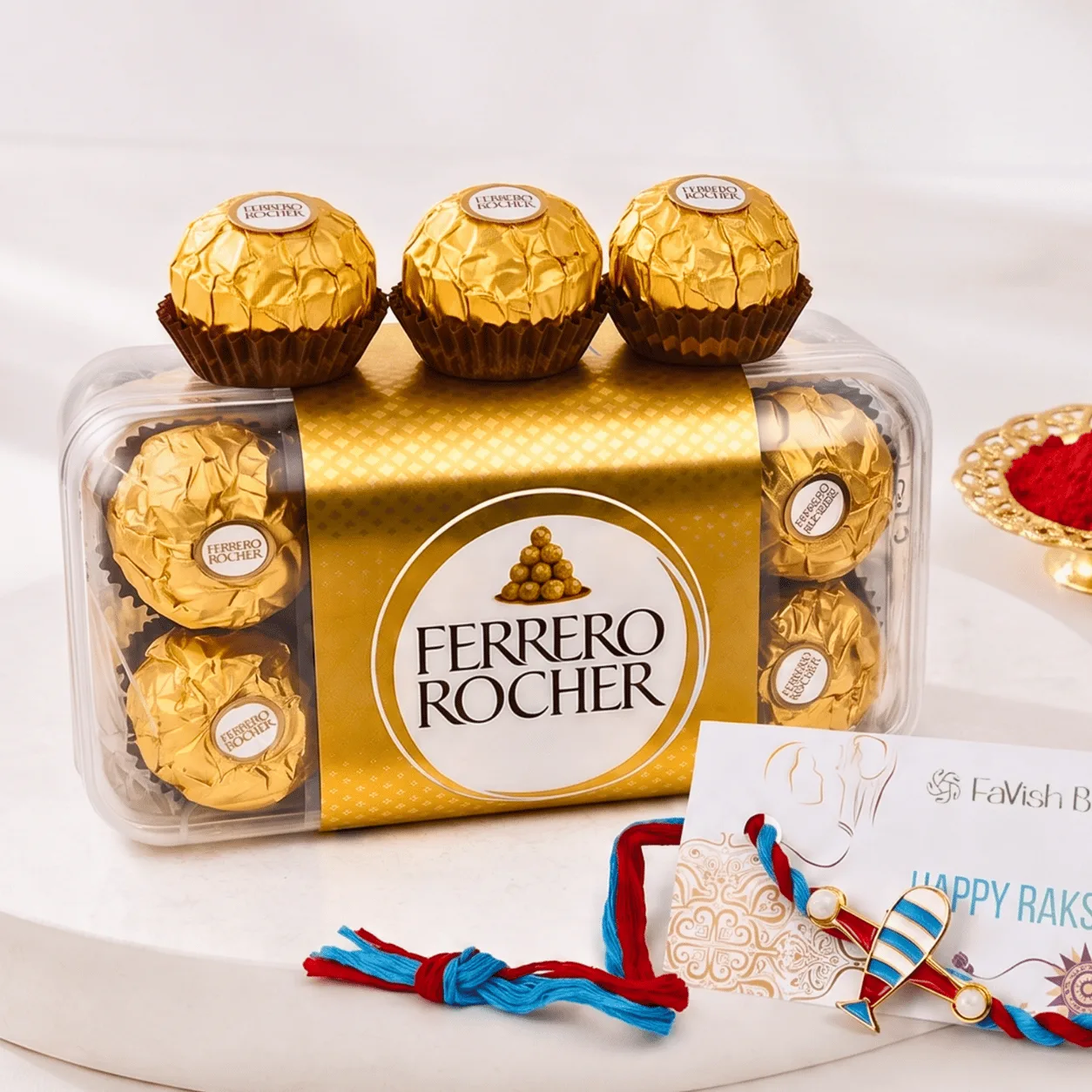 Aeroplane Kids Rakhi with Ferrero Rocher Chocolate Gift