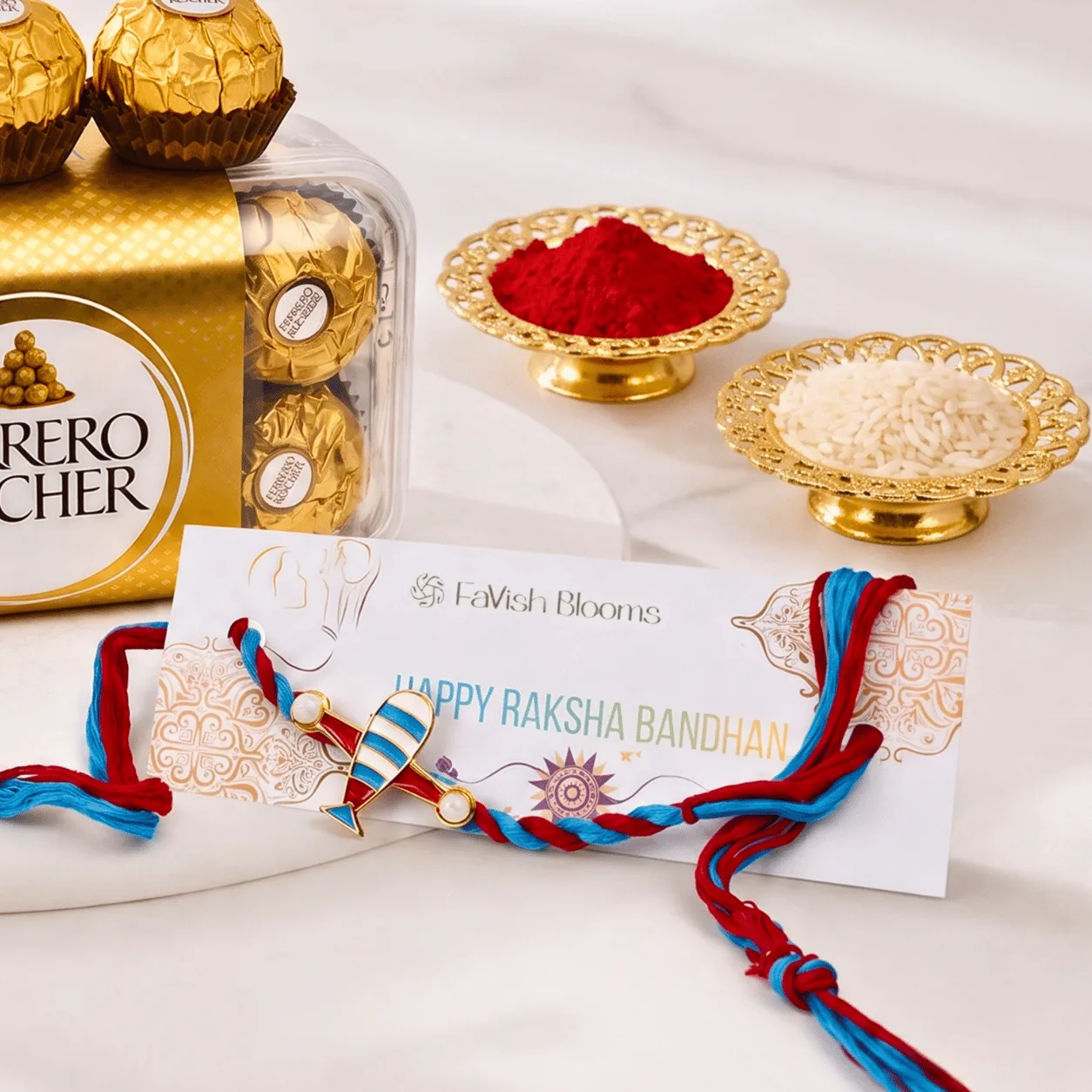Kids Aeroplane Rakhi and Ferrero Gift Set in Dubai