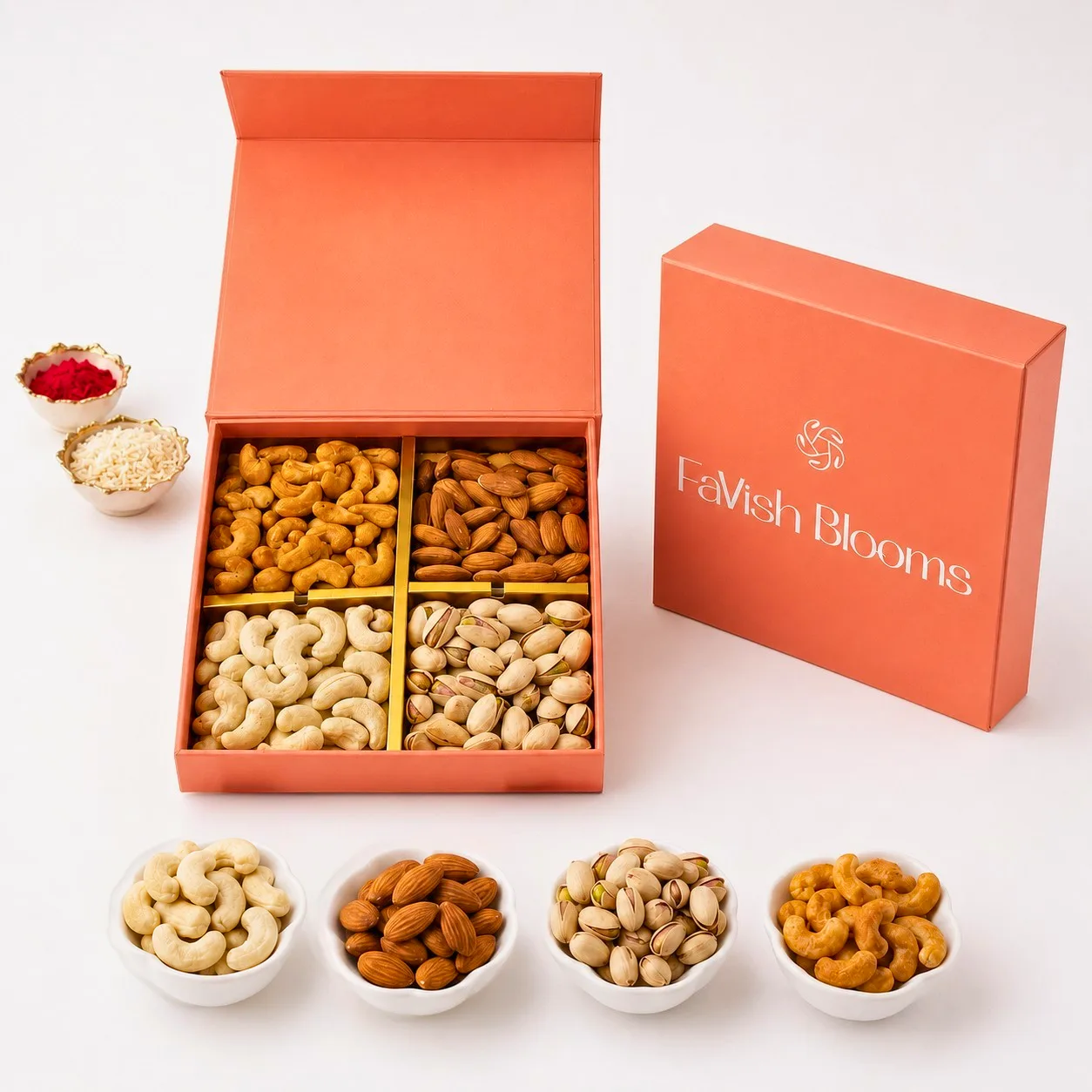 Premium Dry Fruits Gift Box with assorted nuts in luxury packaging