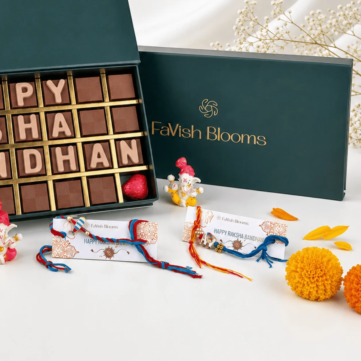 Kids Raksha Bandhan Chocolate Combo Gift with cartoon Rakhi and assorted treats