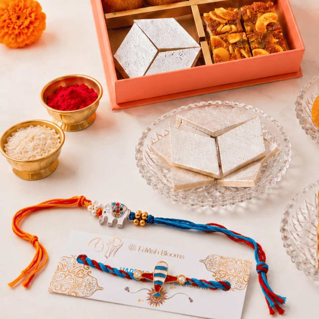 Aeroplane & Elephant Kids Rakhi Mithai Box for Raksha Bandhan gifting
