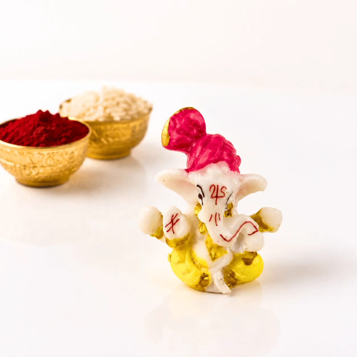 Raksha Bandhan Kaju Katli Set with Rakhi, sweets, roli and chawal